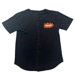 90’s Nickelodeon Character Baseball Button T-Shirt